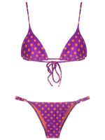 Brigitte bikini triangle à pois - Violet