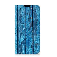 Apple iPhone 14 Plus Book Wallet Case Wood Blue - thumbnail