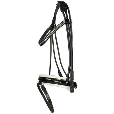 Hoofdstel Epplejeck Oxford, PAARD in zwart/wit