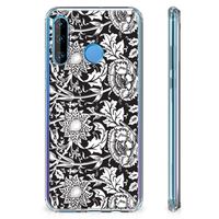 Huawei P30 Lite Case Black Flowers