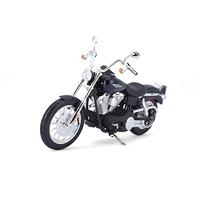 Maisto Harley-Davidson FXDBI Dyna Street Bob '06: Motorfiets Model 1:12 met besturing, beweegbare standaard en vrij rollende wielen, 17 cm, blauw (532325)
