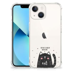 iPhone 13 mini Stevig Bumper Hoesje Cat Good Day