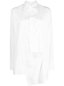 Y's chemise drapée à design asymétrique - Blanc