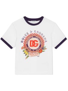 Dolce & Gabbana Kids t-shirt à logo imprimé - Blanc