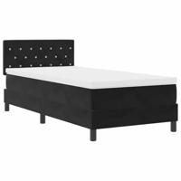 vidaXL Boxspringbed met matras en LED fluweel zwart 90x190 cm