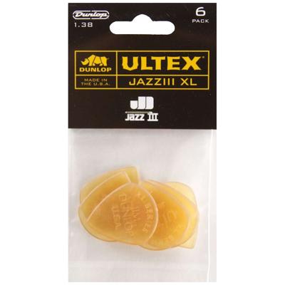 Dunlop Ultex Jazz III XL 6-Pack plectrumset geel Dunlop Ultex Jazz III XL 6-Pack plectrumset geel