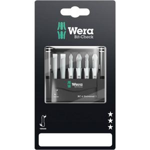 Wera Mini-Check, 50 mm, 05073635001 Bitset 6-delig Plat, Kruiskop Phillips, Kruiskop Pozidriv