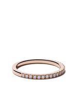 De Beers Jewellers bague DB Classic Half Pavé en or rose 18ct et diamants - thumbnail