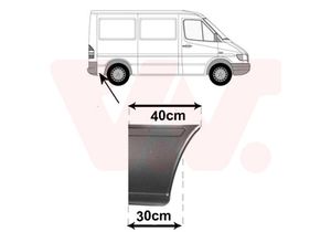 Zijwand VAN WEZEL, Inbouwplaats: Achter de as, u.a. für Mercedes-Benz, VW