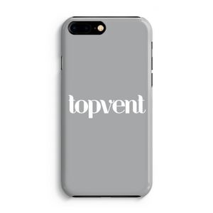 Topvent Grijs Wit: Volledig Geprint iPhone 7 Plus Hoesje