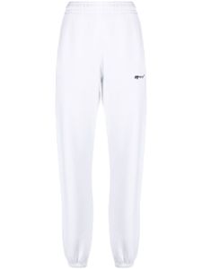 Off-White pantalon de jogging à log imprimé - Blanc