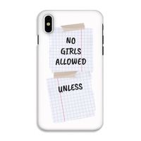 No Girls Allowed Unless: iPhone XS Tough Case