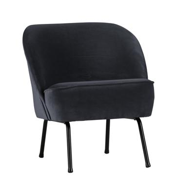 BePureHome Fauteuil 'Vogue' Velvet, kleur Inkt (Blauw)