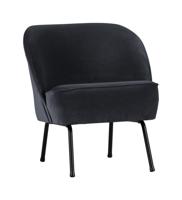 BePureHome Fauteuil 'Vogue' Velvet, kleur Inkt (Blauw)