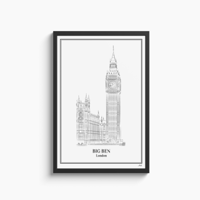 Poster Big Ben - London Zonder Lijst A2 (42 x 60cm) - thumbnail