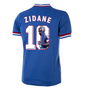 Frankrijk Retro Voetbalshirt 1971 + Zidane 10 (Photo Style)