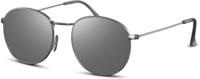 CWI zonnebril unisex rond zilver/grijs (CWI2141)