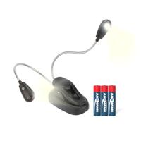 Ansmann Flexibele led-leeslamp of zaklamp, ideaal voor boek, muziekstandaard, bureau, spiegel, wandelen, camping & kast, werkt op batterijen