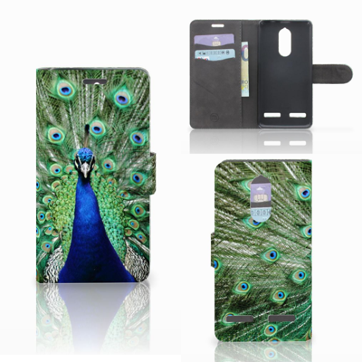 Lenovo K6 Telefoonhoesje met Pasjes Pauw