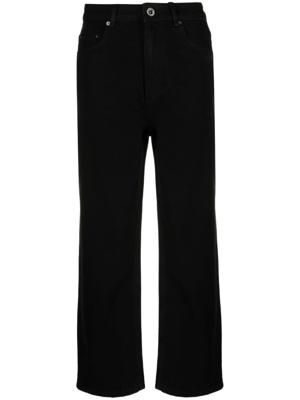 Self-Portrait jean court à taille haute - Noir