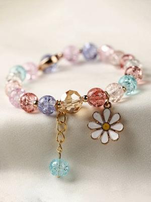 Kleurrijk Kristal Madeliefje Armband Kleurrijk Kristal Madeliefje Armband