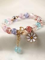 Kleurrijk Kristal Madeliefje Armband