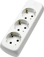 as - Schwabe 11731 3-Weg Contactdoos zonder Kabel, Wit