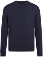 Zegna pull en laine à col rond - Bleu