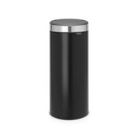 Brabantia Touch Bin afvalemmer 30 liter met kunststof binnenemmer - Matt Black / Matt Steel Fingerprint Proof - thumbnail