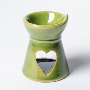 Aromabrander voor Smeltkaarsjes Hart Groen (8 x 6,5 cm)