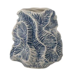 Bloomingville Guxi Vaas - 19,5 x Ø 17 cm - Blauw