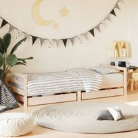 Kinderbedframe met lades 90x200 cm massief grenenhout - thumbnail