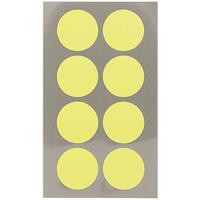 Hobby stickers - 32x stuks - D25 mm - neon geel ronde stickers - Kantoor stickers - Scrapbook - thumbnail