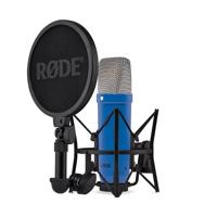 RØDE NT1 Signature Series Grootmembraancondensatormicrofoon met Shock Mount, Popfilter en XLR-kabel voor muziekproductie, vocale opnames, streaming en podcasting (Kobalt)