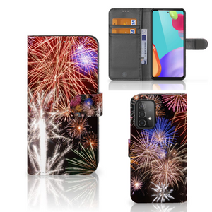 Samsung Galaxy A52 Wallet Case met Pasjes Vuurwerk