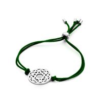 CO88 Collection Chakra 8CB 90211 Armband met Stalen Element - Heart Chakra Ø 20 mm - One-size - Groen