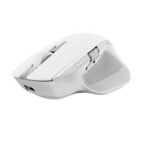 Trust Ozaa+ Stille Draadloze Muis Bluetooth + 2.4GHz, Wireless Mouse met Scrollwiel aan de Zijkant, 60% Gerecycled Plastic, Oplaadbare Bluetooth Mouse PC Computer Laptop Windows Mac - Wit