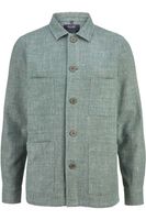 OLYMP SIGNATURE Soft Business Tailored Fit Overshirt groen, Effen - thumbnail