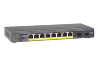 NETGEAR ProSAFE Smart Switch - GS110TP - 8 Power over Ethernet (PoE) poorten met 2 Gigabit Fiber SFP - thumbnail