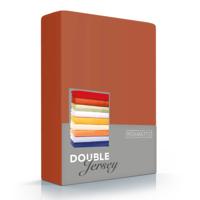 Romanette Double Jersey 100% Katoen 1-pers. Terracotta Hoeslaken 80/90/100 X 200/210/220