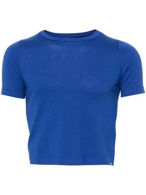 extreme cashmere Nº267 Tina fijngebreid T-shirt - Blauw