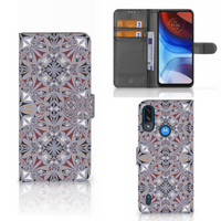 Motorola Moto E7i Power | E7 Power Bookcase Flower Tiles - thumbnail