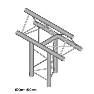 Duratruss DT 23 T37-V 3-weg truss koppelstuk, Recht Apex Up + Omlaag