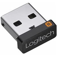 Logitech USB Unifying-ontvanger, 2,4 GHz draadloze technologie, USB-stekker Compatibel met alle Logitech Apparaten verenigen zoals draadloze muis en toetsenbord, pc / Mac / laptop - zwart