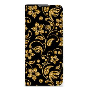 OnePlus Nord CE 2 5G Smart Cover Gouden Bloemen