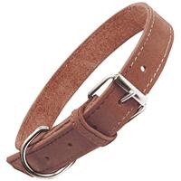 Gloria Nubuck Lederen Halsband (55cm) (Bruin), BRON