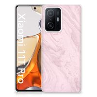 Xiaomi 11T | 11T Pro TPU Siliconen Hoesje Marble Pink - Origineel Cadeau Vriendin - thumbnail