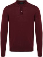 Zanone polo en maille fine - Rouge