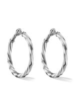 David Yurman boucles d'oreilles Cable Edge en argent sterling