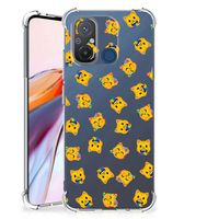 Doorzichtige Silicone Hoesje voor Xiaomi Redmi 12C Katten Emojis